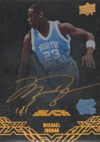 2013 Upper Deck Black #1 Michael Jordan Signature-Gold Spectrum Basketball Card