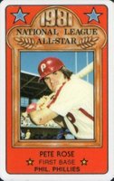1981 Perma-Graphics All-Star Credit Cards # Pete Rose Baseball Card