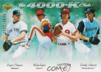 2005 Upper Deck 4000-K # Nolan Ryan/Randy Johnson/Roger Clemens/Steve Carlton Baseball Card