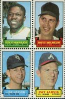 1969 Topps Stamps Panels # Ed Charles/Hoyt Wilhelm/Joe Horlen/Pat Jarvis Baseball Card