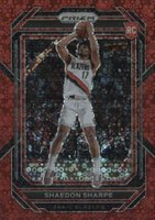 2022 Panini Prizm #250 Shaedon Sharpe Red Fast Break Basketball Card