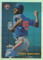 1996 Topps Chrome #121 Pedro Martinez Refractor Baseball Card