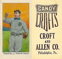 1909 Croft's Candy # Wild Bill Donovan Baseball Card