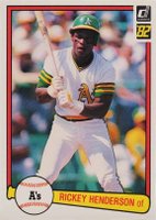 1982 Donruss #113 Rickey Henderson Baseball Card