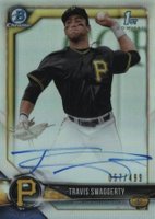 2018 Bowman Draft Chrome Draft Picks Autographs #CDATS Travis Swaggerty Refractor Baseball Card