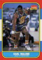 1986 Fleer #68 Karl Malone Basketball Card