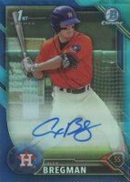 2017 Bowman Chrome Autograph Rookies #AB Alex Bregman Blue Refractor Baseball Card