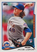 2014 Topps Update #US50 Jacob DeGrom Throwing Baseball Card