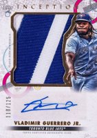2022 Topps Inception Inception Autographed Patch #IAJPVGJ Vladimir Guerrero Jr. Jumbo Baseball Card