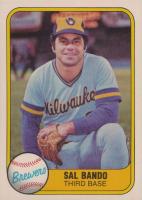 1981 Fleer #510 Sal Bando Baseball Card