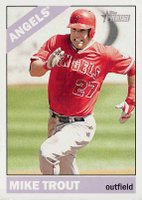 2015 Topps Heritage  #500 Mike Trout Action Baseball Card