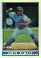 1998 Topps Chrome #100 Mike Piazza Refractor Baseball Card