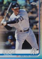 2019 Topps Chrome #100 Aaron Judge Batting-Refractor Baseball Card