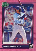 2021 Panini Donruss Rated Prospects #RP1 Wander Franco Pink Fireworks Baseball Card
