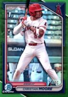 2024 Bowman Draft #BDC13 Christian Moore Chrome-Green Refractor Baseball Card