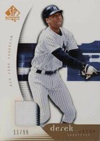 2005 SP Authentic #31 Derek Jeter Jersey Gold Baseball Card