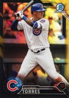 2016 Bowman Chrome Prospects #BCP236 Gleyber Torres Black and Gold Refractor Baseball Card