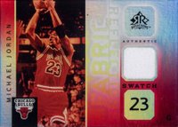 2005 Upper Deck Reflections Fabric Reflections #FR-MJ Michael Jordan Red Basketball Card