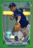 2014 Bowman Draft Picks #CDP10 Trea Turner Chrome-Green Refractor Baseball Card
