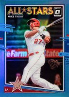 2020 Panini Donruss Optic #9 Mike Trout Carolina Blue Baseball Card