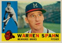 1960 Topps #445 Warren Spahn Baseball Card
