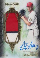2021 Topps Diamond Icons Autographed Jumbo Patches #SST Stephen Strasburg Baseball Card