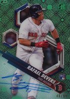 2018 Bowman High Tek #RD Rafael Devers Green Rainbow Baseball Card