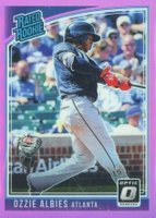 2018 Panini Donruss Optic #36 Ozzie Albies Pink Baseball Card