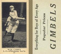 1916 Gimbels #26 Max Carey Baseball Card