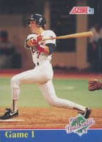 1992 Score Factory Set Inserts #B1 Greg Gagne World Series Game 1 Baseball Card