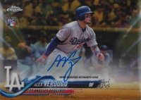 2018 Topps Chrome Rookie Autograph #RA-AV Alex Verdugo Gold Refractor Baseball Card