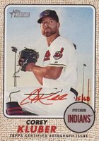 2017 Topps Heritage Real One Autographs #CKL Corey Kluber Red Ink Baseball Card
