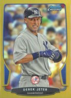 2013 Bowman Chrome #215 Derek Jeter Gold Refractor Baseball Card