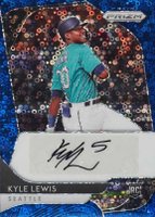 2020 Panini Prizm Rookie Autographs #RAKL Kyle Lewis Blue Donut Circles Baseball Card