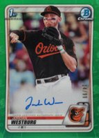 2020 Bowman Draft Chrome Draft Picks Autographs #CDAJWE Jordan Westburg Green Refractor Baseball Card