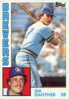 1984 Topps #298 Jim Gantner Baseball Card