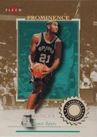 2000 Fleer Authority #89 Tim Duncan Prominence Basketball Card