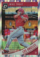 2018 Panini Donruss Optic #121 Mike Trout Post-Swing-Shock Baseball Card