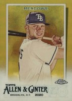 2020 Topps Allen & Ginter Chrome #185 Austin Meadows Gold Refractor Baseball Card