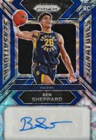 2023 Panini Prizm Sensational Signatures #SSSD Ben Sheppard Blue Choice Basketball Card