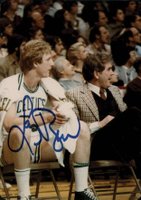 1999 Hall of Fame Autographs # Larry Bird Photograph Basketball Card