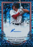 2024 Bowman Sterling Prospect Autographs #PARA Roman Anthony Blue Sterling Scintillate Baseball Card