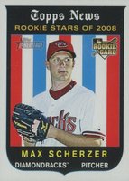 2008 Topps Heritage  #519 Max Scherzer Baseball Card