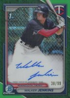 2024 Bowman Chrome Prospect Autographs #CPAWJ Walker Jenkins Green Shimmer Refractor Baseball Card