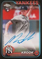 2024 Topps Chrome Rookie Autographs #RAMK Matt Krook Black Refractor Baseball Card