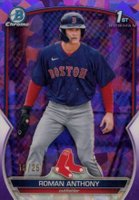 2023 Bowman Sapphire Edition Chrome Prospects #BCP71 Roman Anthony Purple Baseball Card