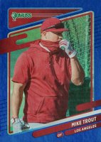 2021 Panini Donruss #170 Mike Trout SP-Holo Blue Baseball Card