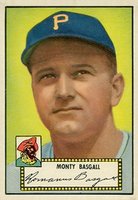 1952 Topps #12b Monty Basgall Black Back Baseball Card
