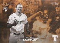 2024 Topps Black and White Golden Hour #GH-10 Wyatt Langford Baseball Card