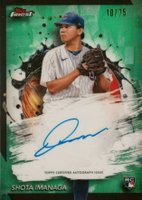 2024 Topps Finest Finest Autographs #FASI Shota Imanaga Green Refractor Baseball Card